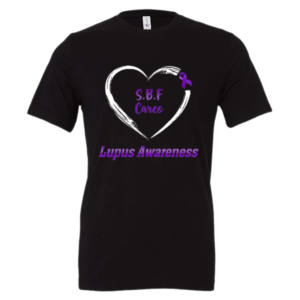 SBF Cares Lupus Awareness Black Tee