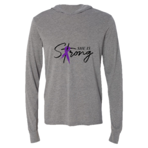 She is Strong Hooded Long Sleeve T-Shirt