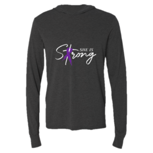 She is Strong Hooded Long Sleeve T-Shirt