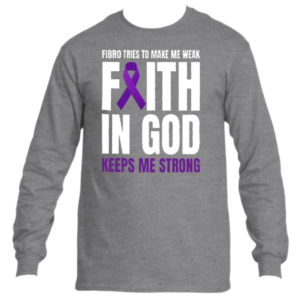 Fibro...Faith in God Long Sleeve T-Shirt
