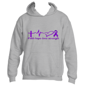 Faith, Hope, Love & Strength (Purple) Hoodie
