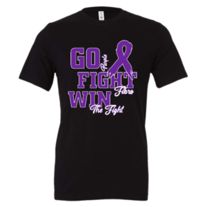 Go Purple, Fight Fibro, and Win T-Shirt (Purple)