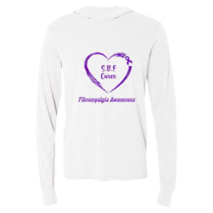 SBF Cares Fibromyalgia Hooded Long Sleeve Tee