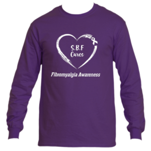 SBF Cares Fibromyalgia Purple Long Sleeve Tee
