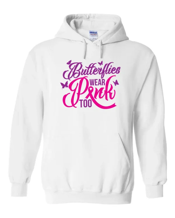 Butterflies Wear Pink Too Hoodie