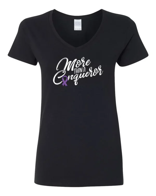 More than a Conqueror- Ladies V-Neck