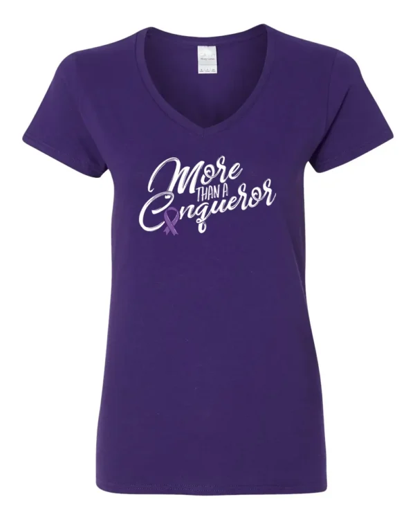 More than a Conqueror- Ladies V-Neck