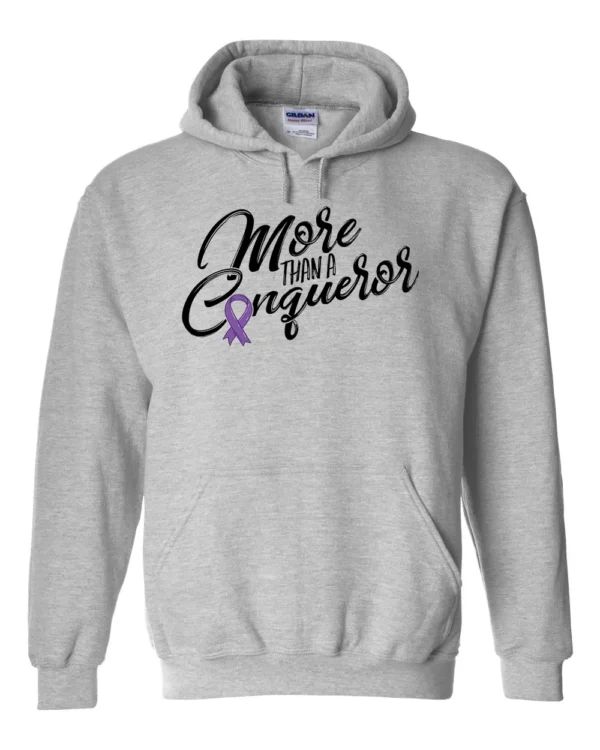 More than a Conqueror Hoodie-Blk