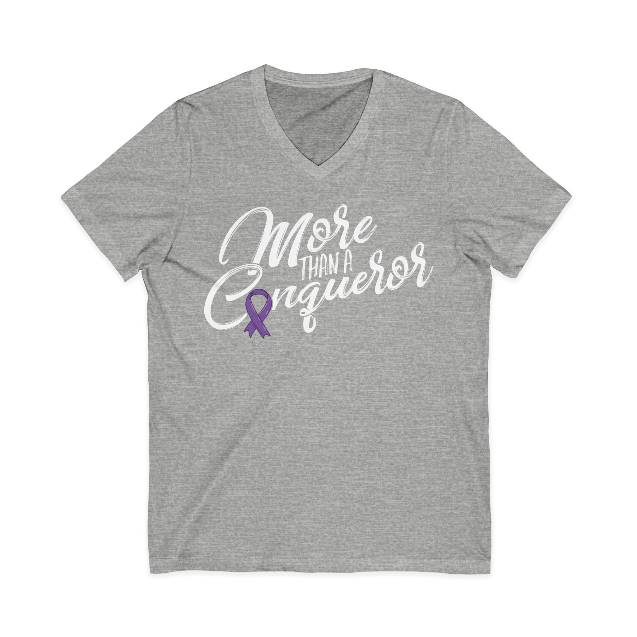More Than A Conqueror V-Neck Tee - Image 9