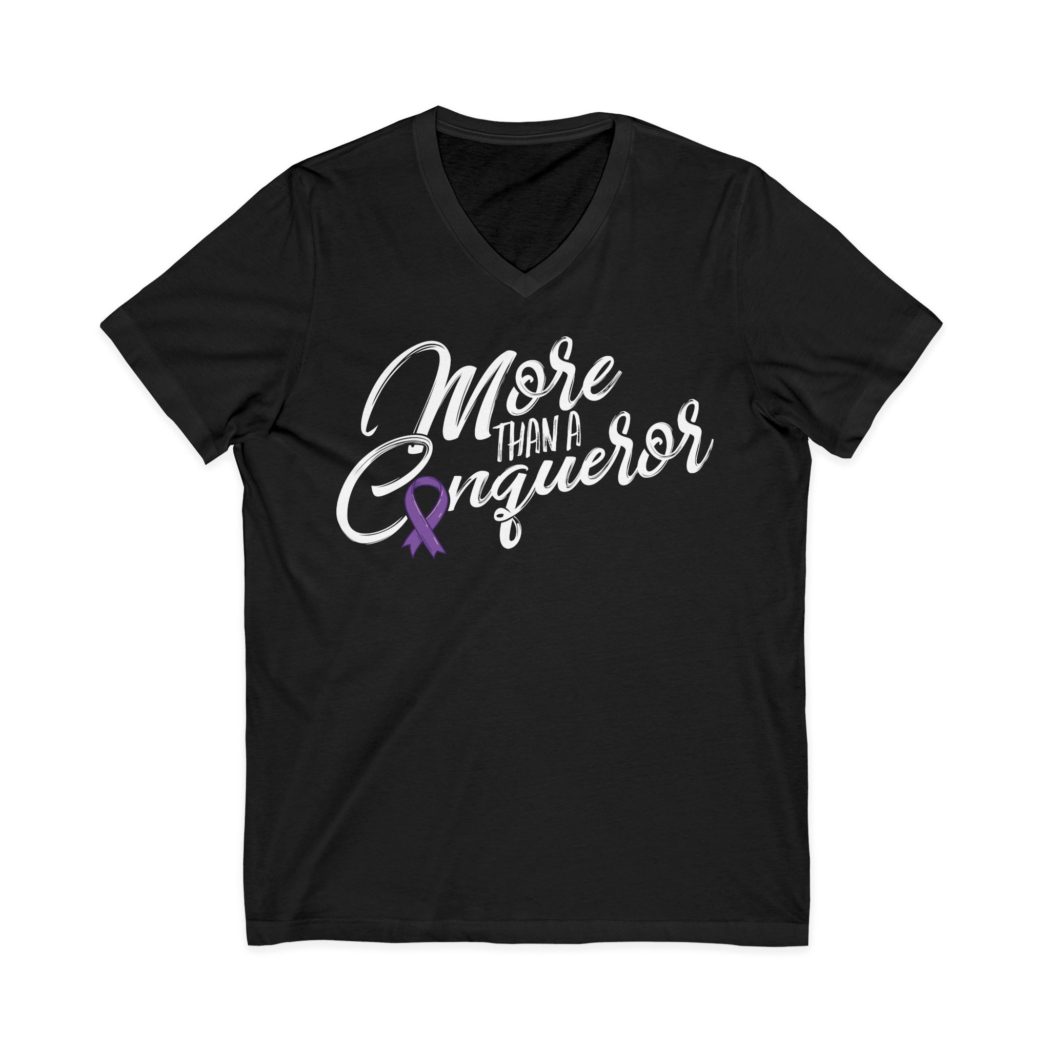 More Than A Conqueror V-Neck Tee - Image 5