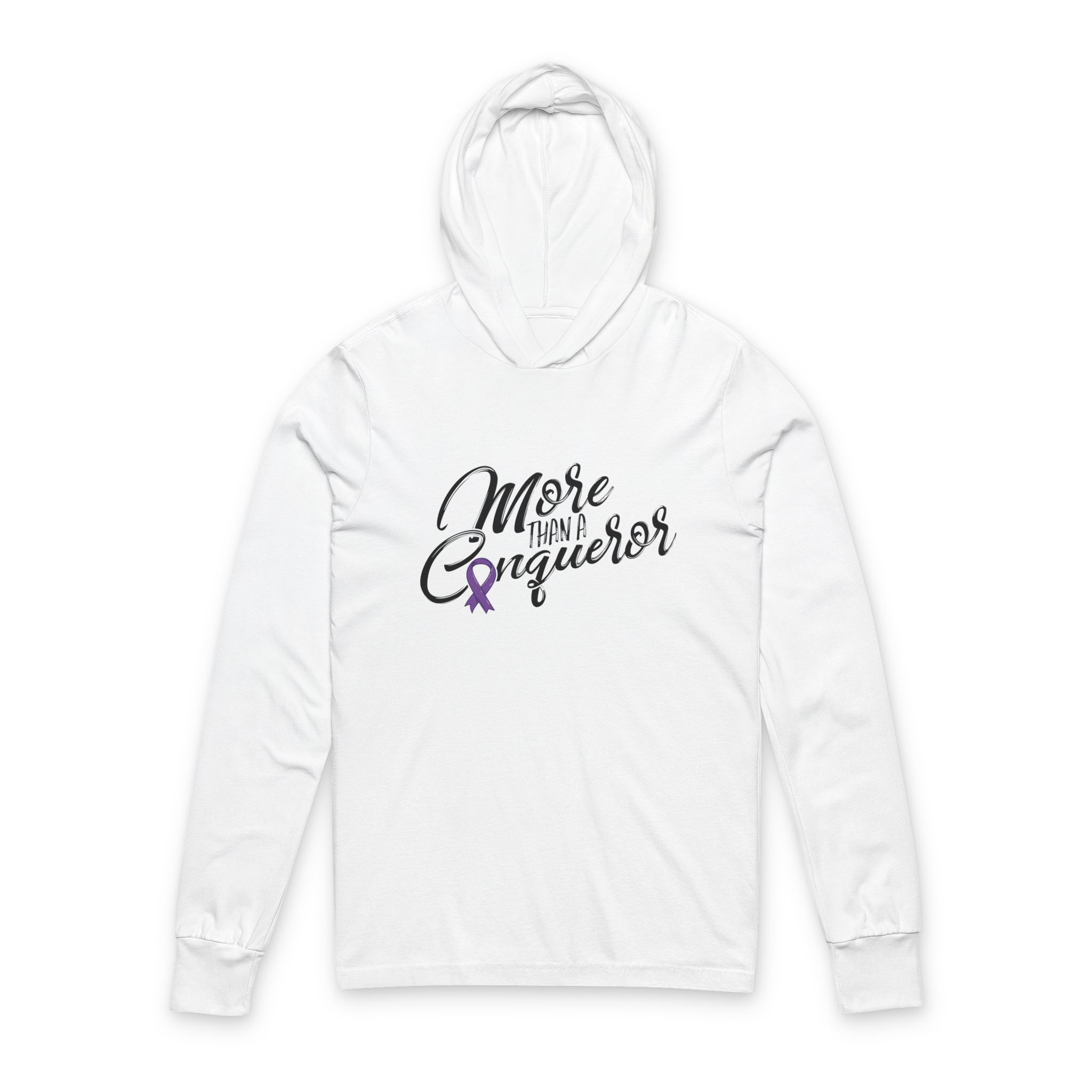 More Than A Conqueror Hooded Long Sleeve Tee
