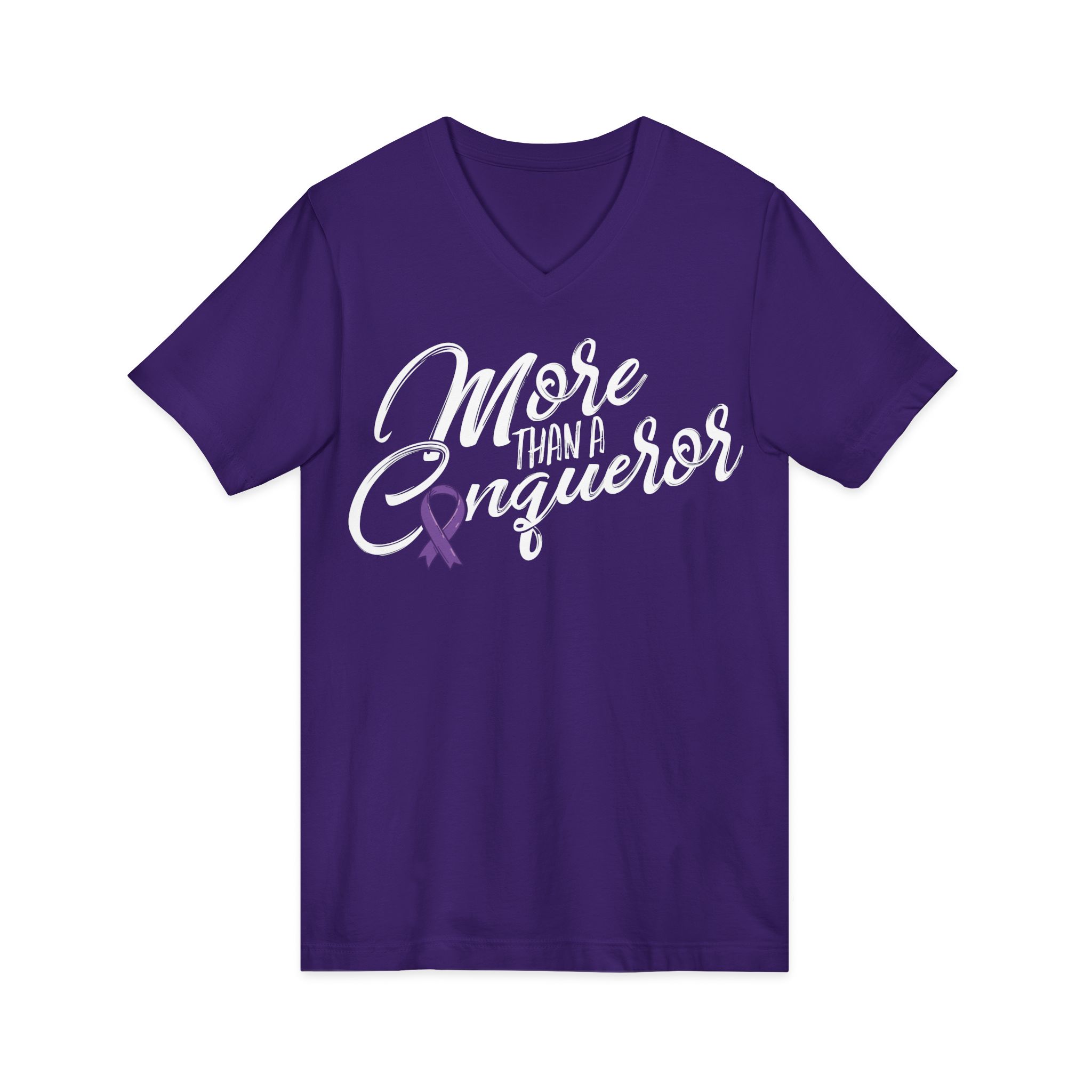 More Than A Conqueror V-Neck Tee - Image 15