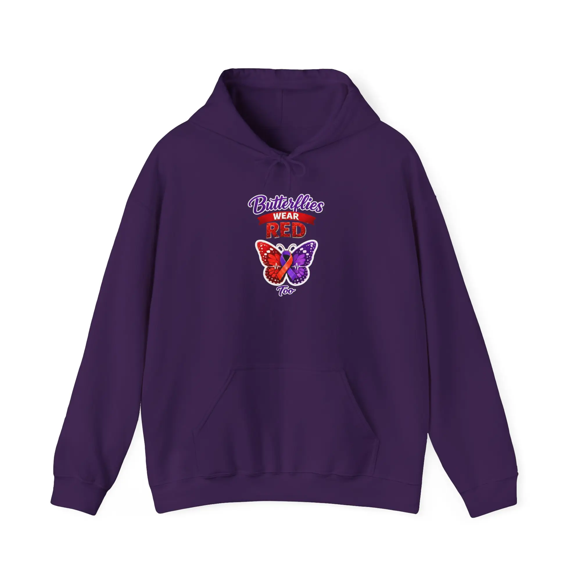 Butterflies Wear Red Too Hoodie
