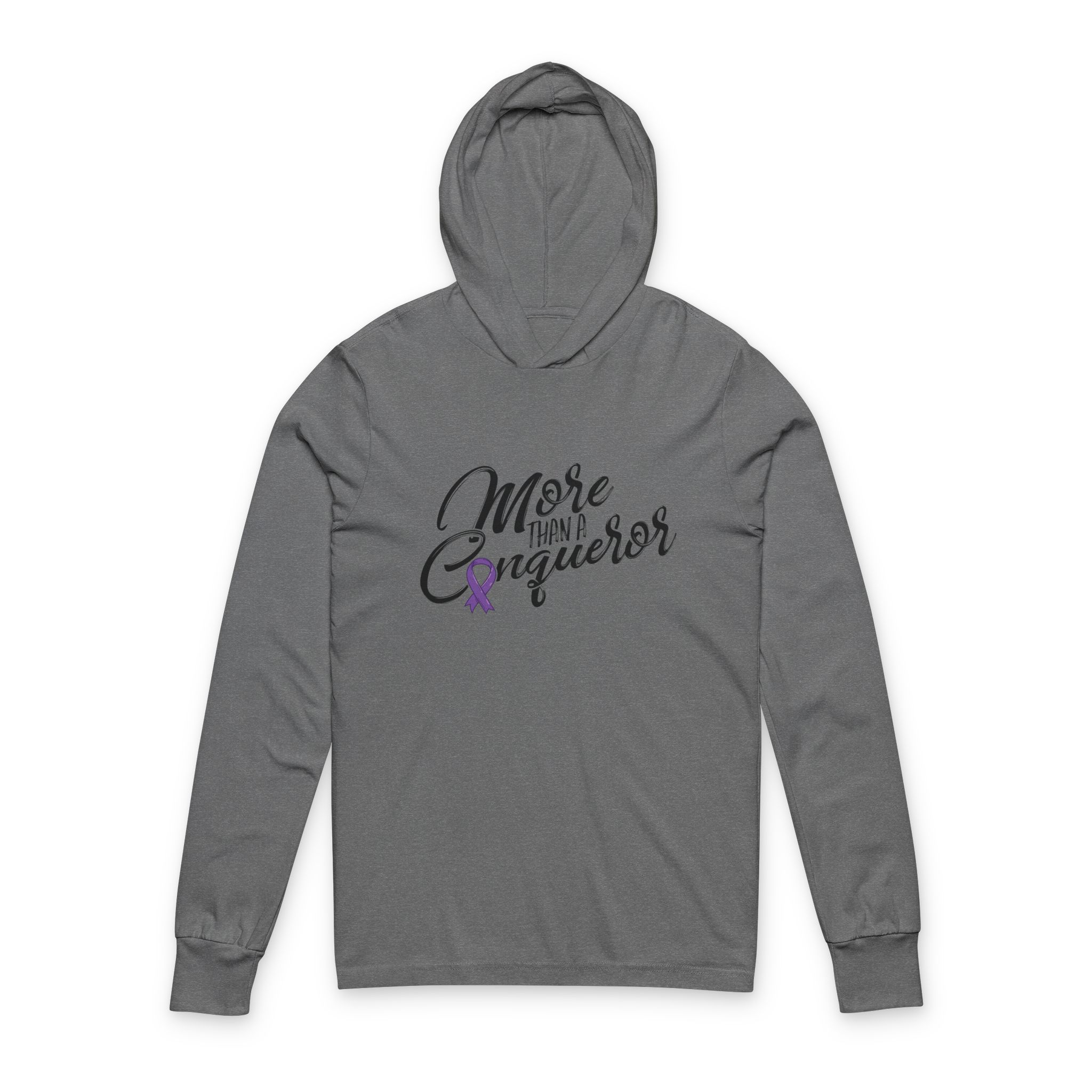 More Than A Conqueror Hooded Long Sleeve Tee - Image 3