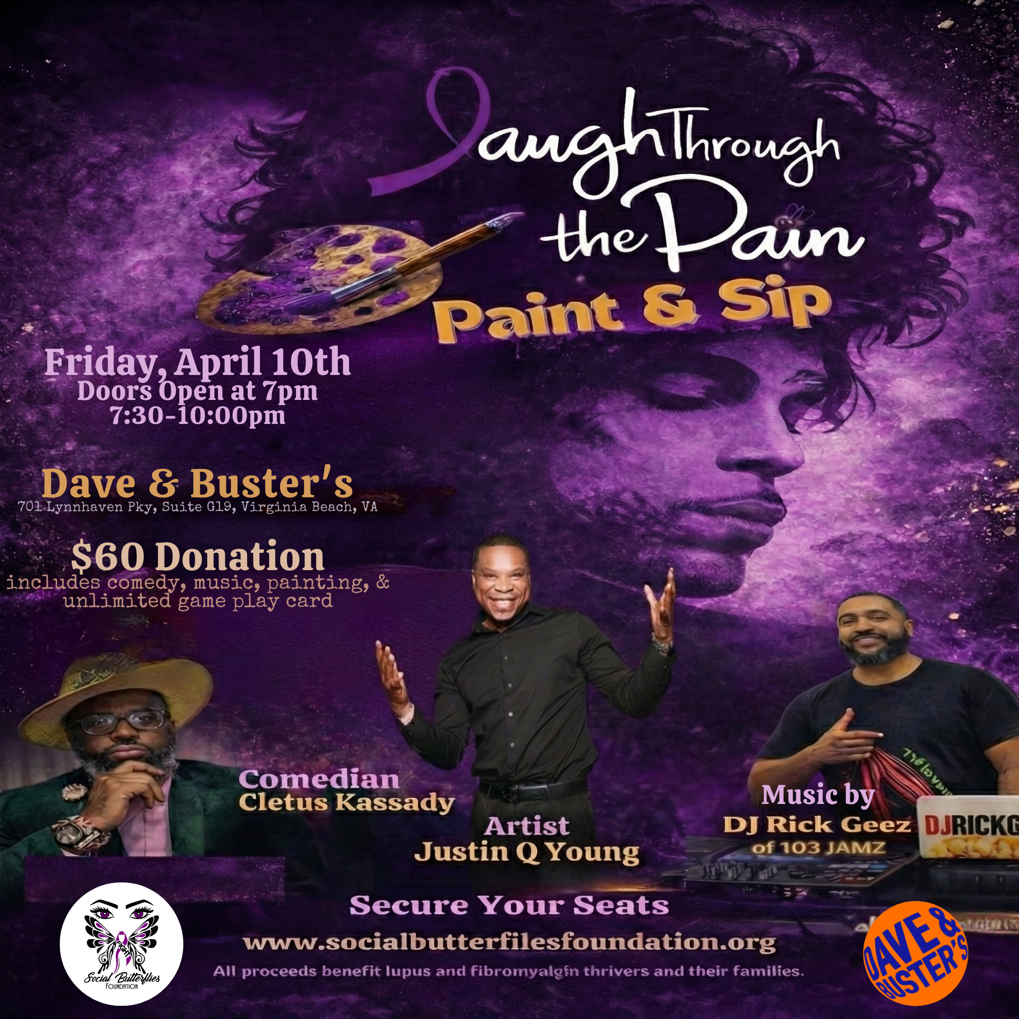 Laugh Through the Pain Paint & Sip