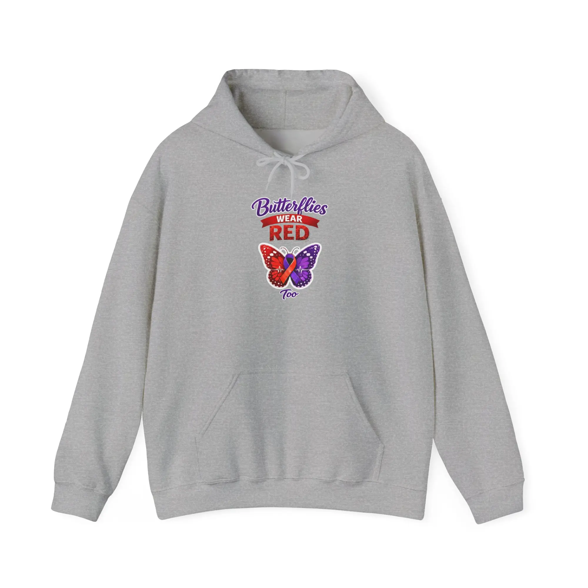 Butterflies Wear Red Too Hoodie