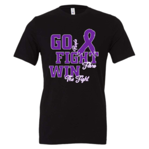 Go Purple, Fight Fibro, and Win T-Shirt (Purple)