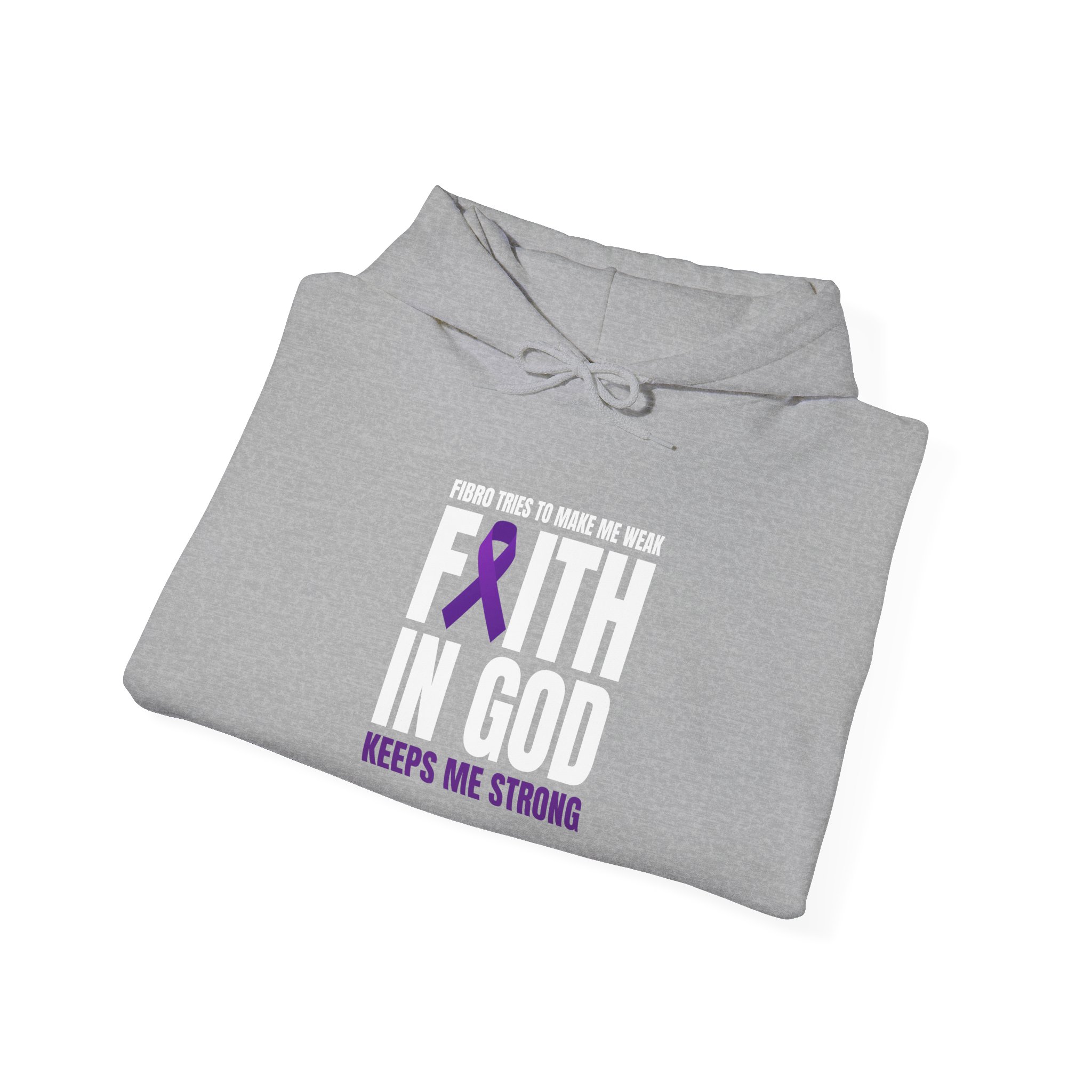 Faith in God Keeps Me Strong Fibro Hoodie - Image 8
