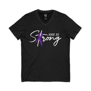 She is Strong V-Neck Tee