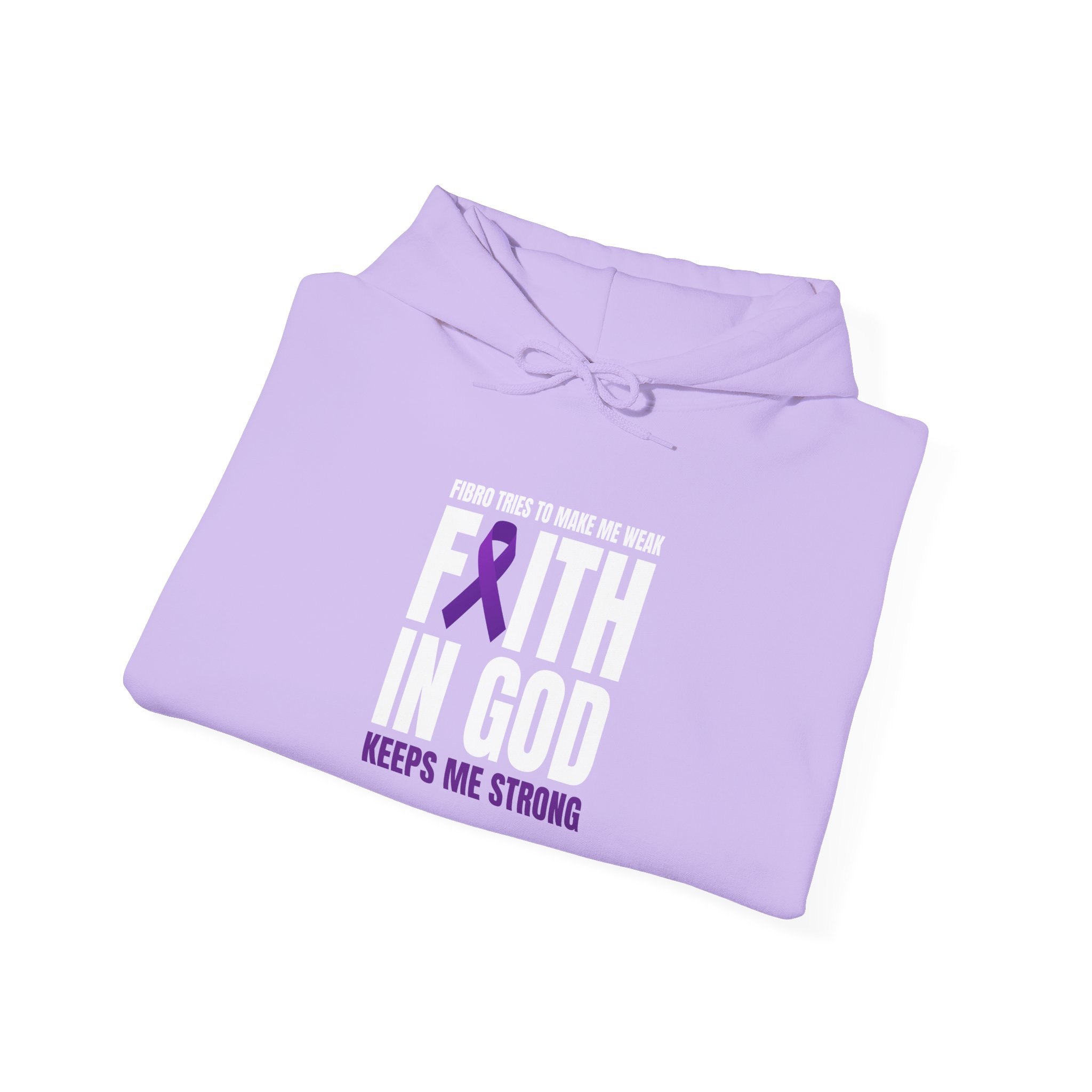 Faith in God Keeps Me Strong Fibro Hoodie - Image 16