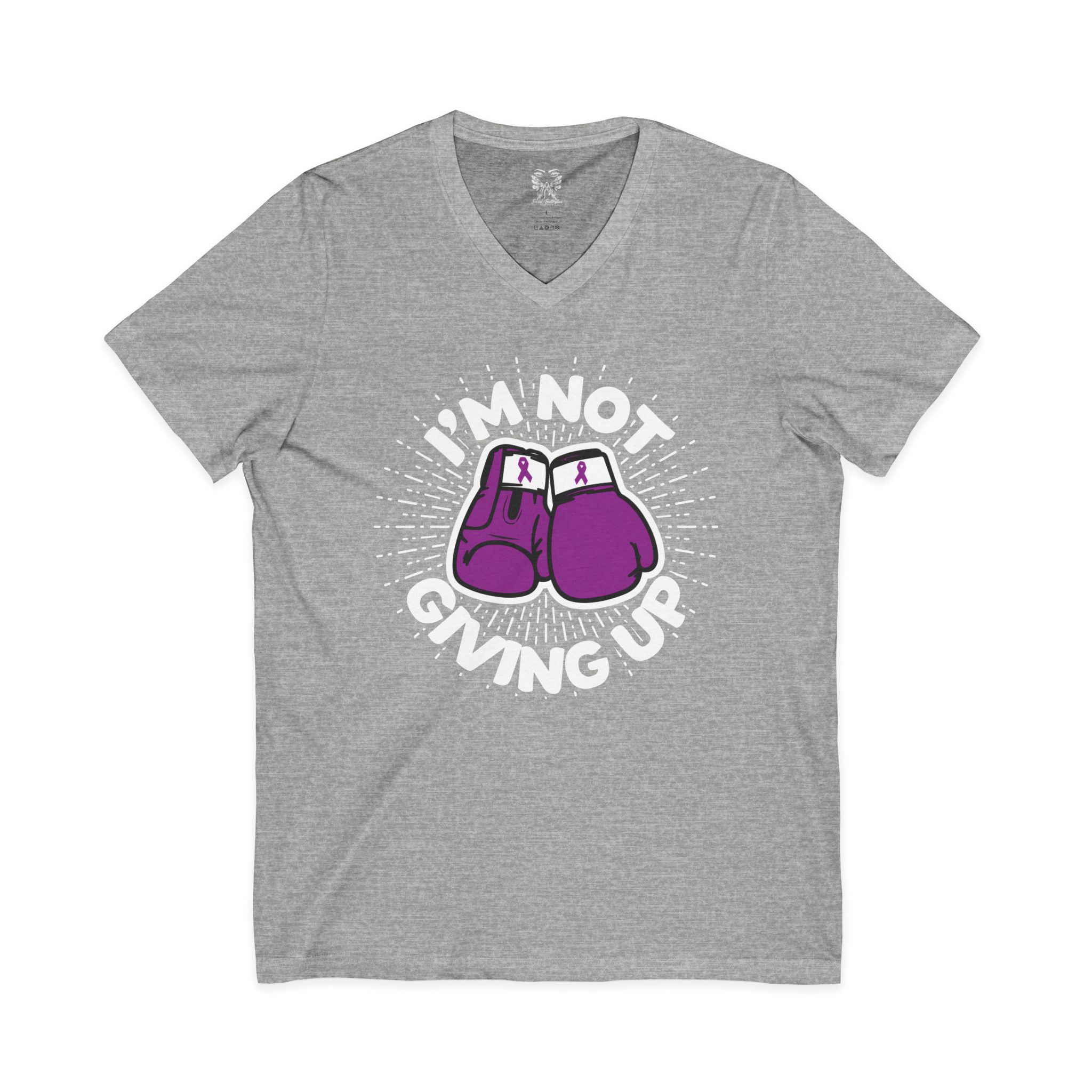 I’m Not Giving Up V-Neck Tee - Image 9