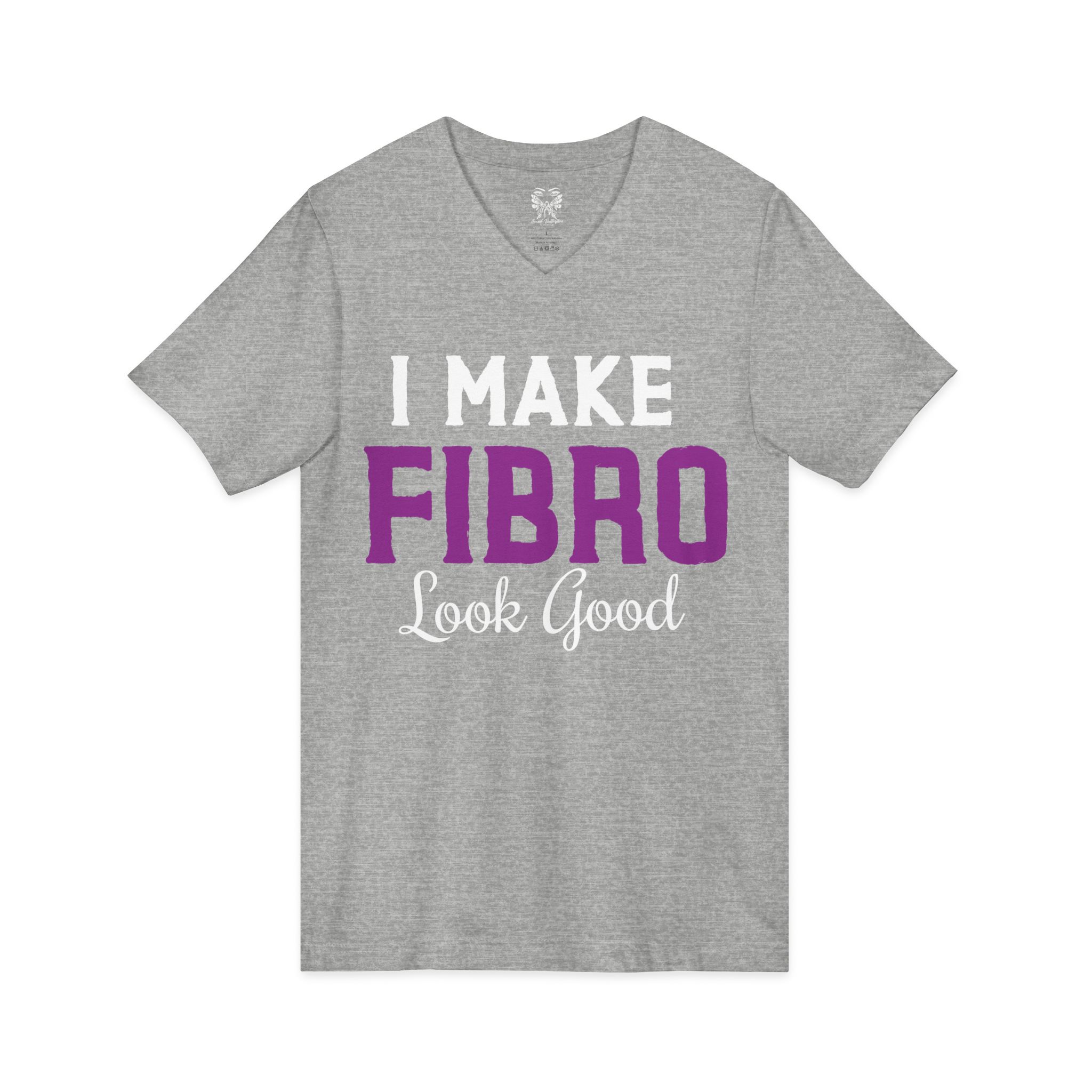 I Make Fibro Look Good V-Neck Tee - Image 7