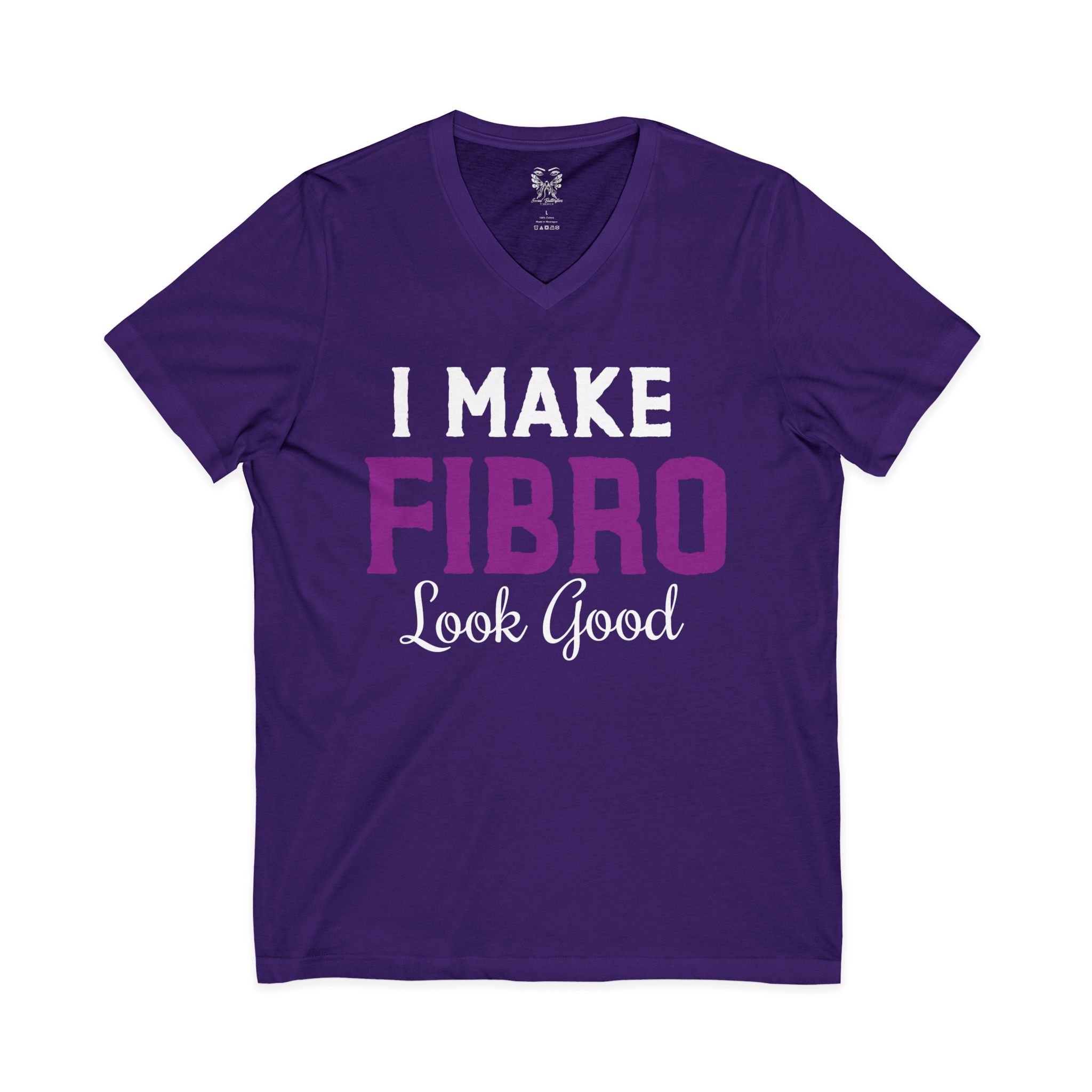 I Make Fibro Look Good V-Neck Tee - Image 9