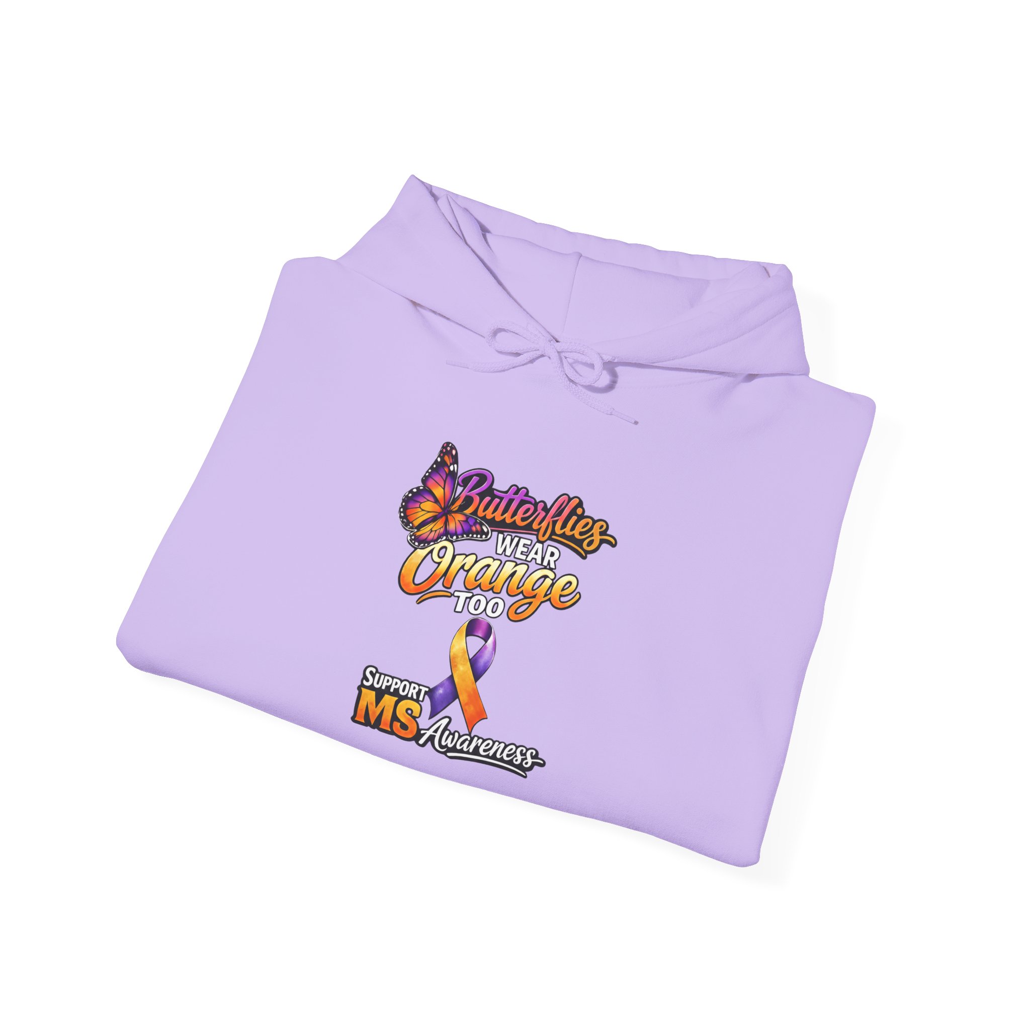 Butterflies Wear Orange Too…Support MS Awareness Hoodie - Image 28