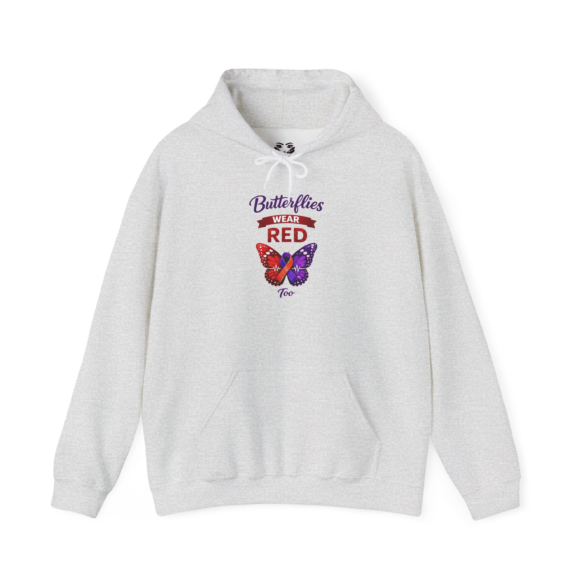 Butterflies Wear Red Too…Support Heart Health Awareness Hoodie - Image 9