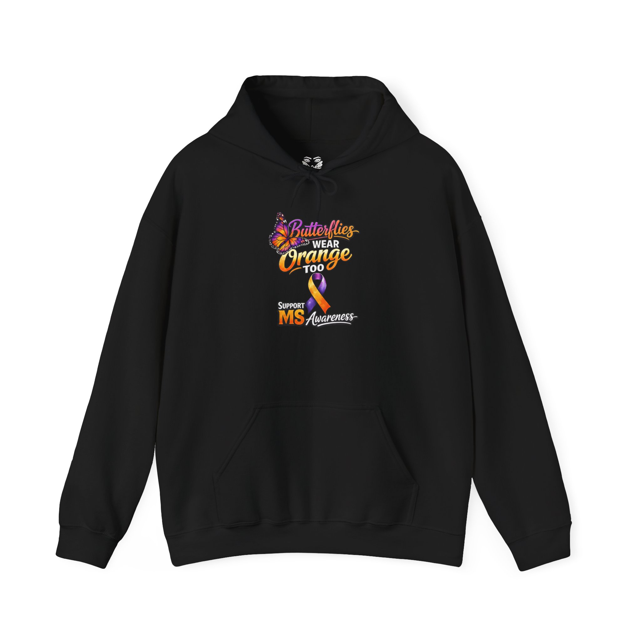 Butterflies Wear Orange Too…Support MS Awareness Hoodie - Image 9