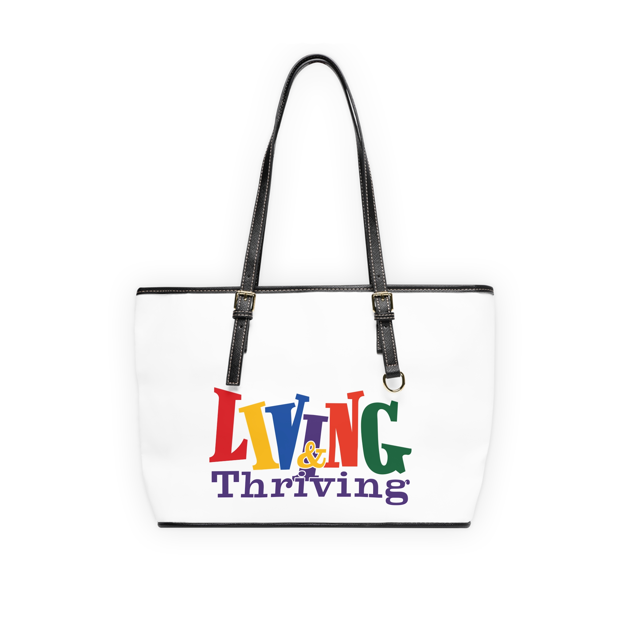 Living & Thriving Premium Vegan Leather Shoulder Bag