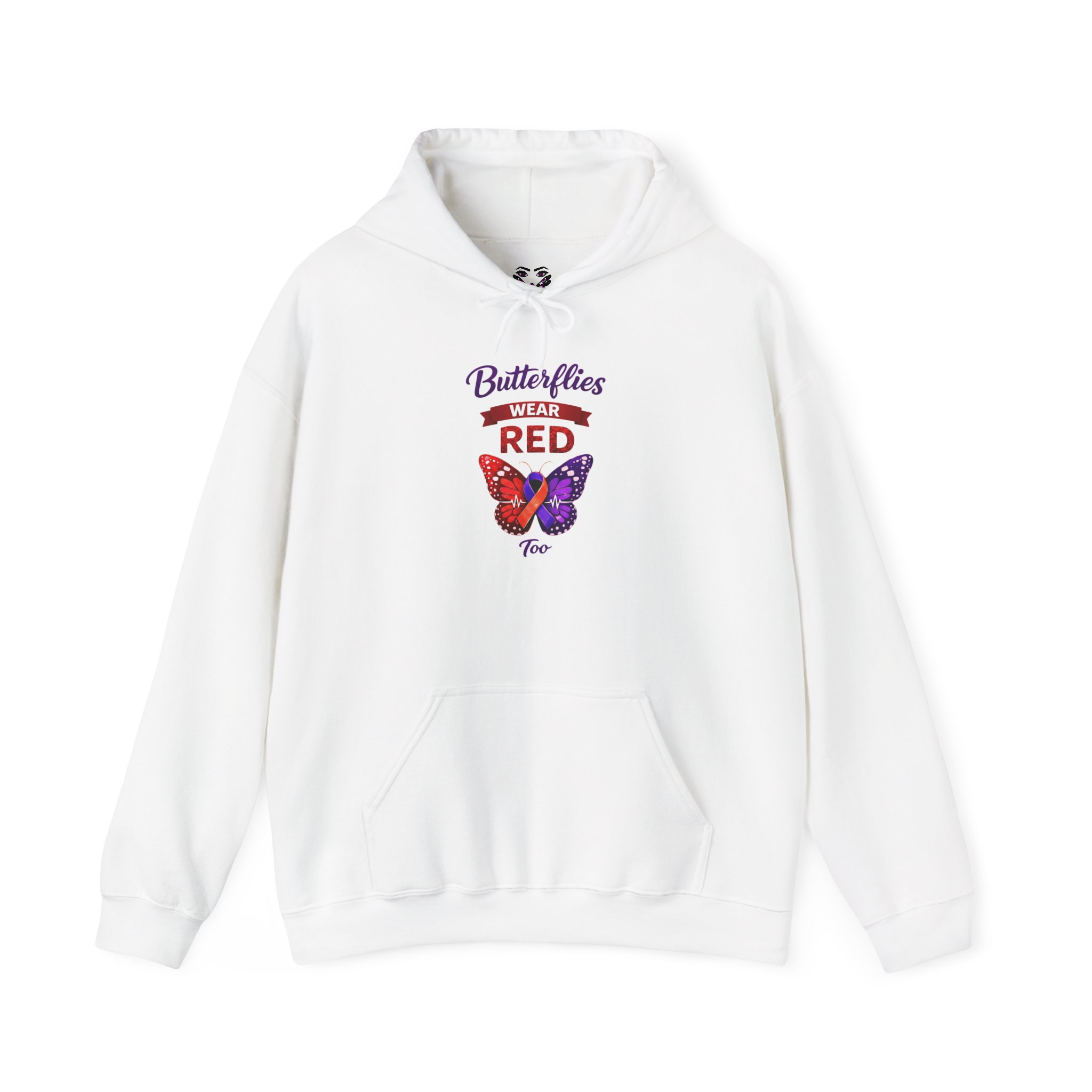 Butterflies Wear Red Too…Support Heart Health Awareness Hoodie - Image 5