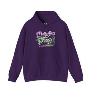 Butterflies Wear Green Too…Support Mental Health Awareness Hoodie