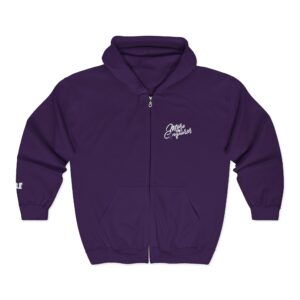 More Than a Conqueror Unisex Full-Zip Hoodie - White Stitch