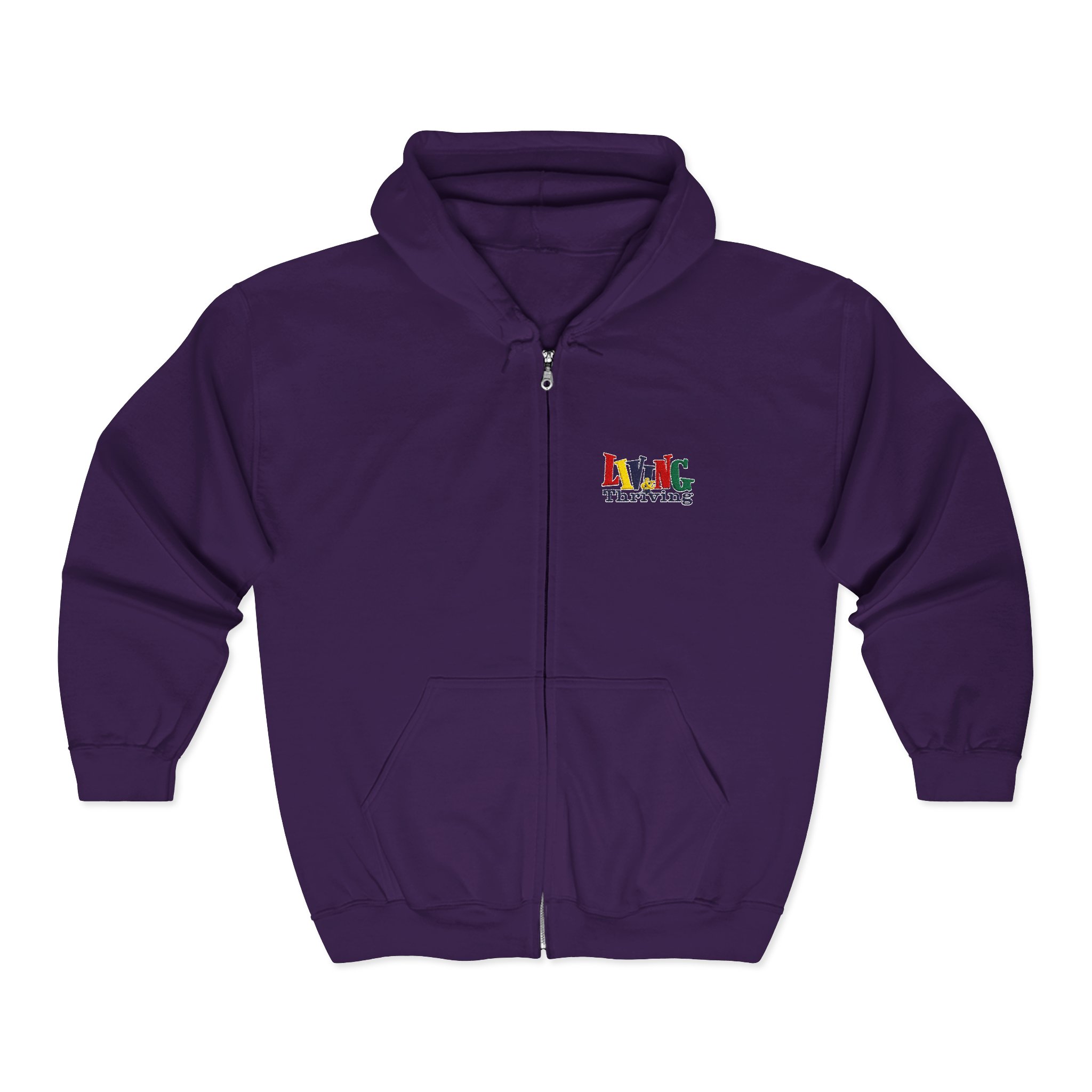 Living & Thriving Unisex Full-Zip Hoodie