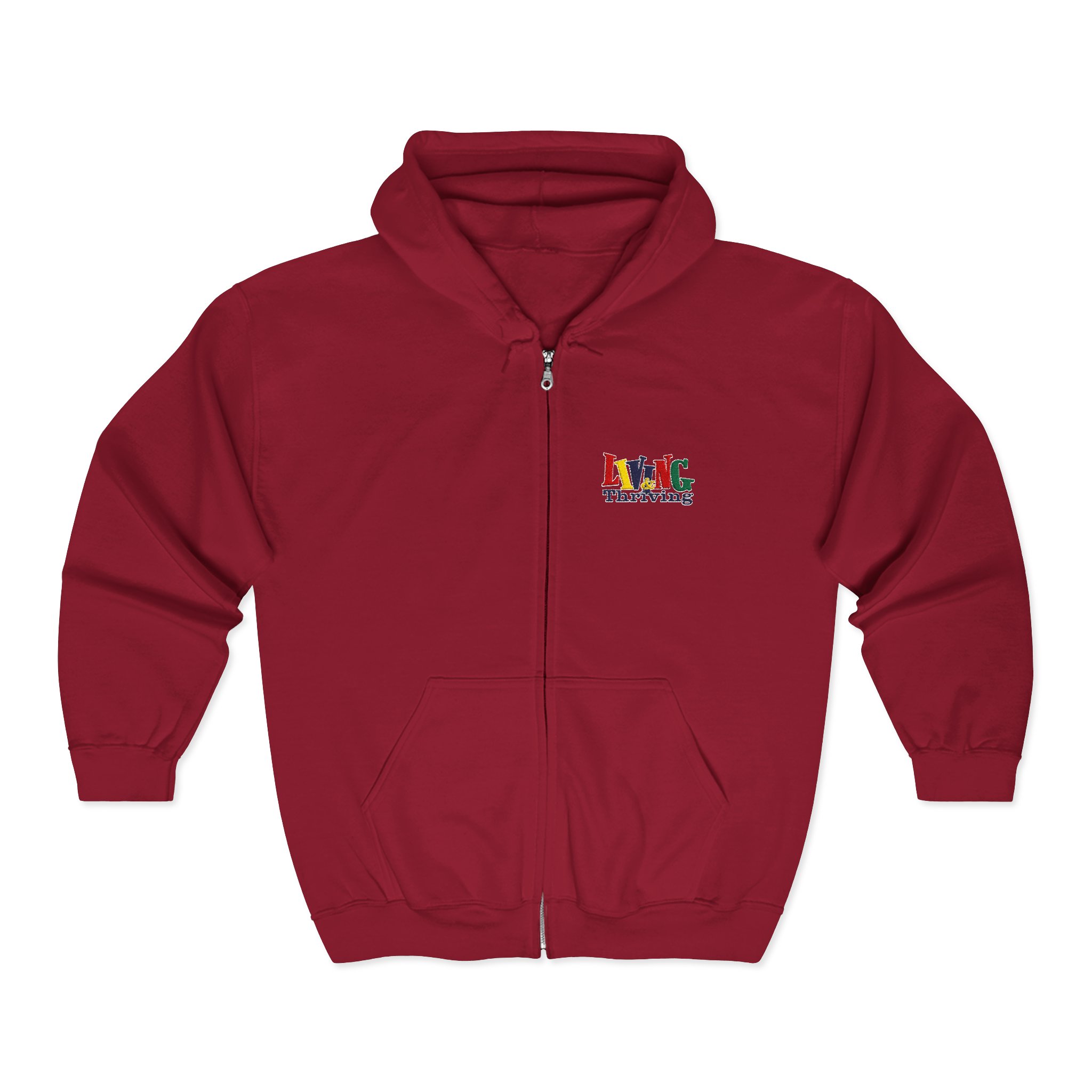 Living & Thriving Unisex Full-Zip Hoodie - Image 49
