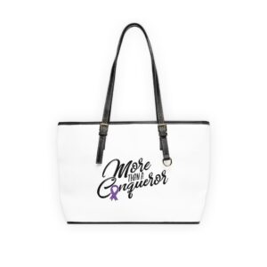 More Than a Conqueror Premium Vegan Leather Shoulder Handbag