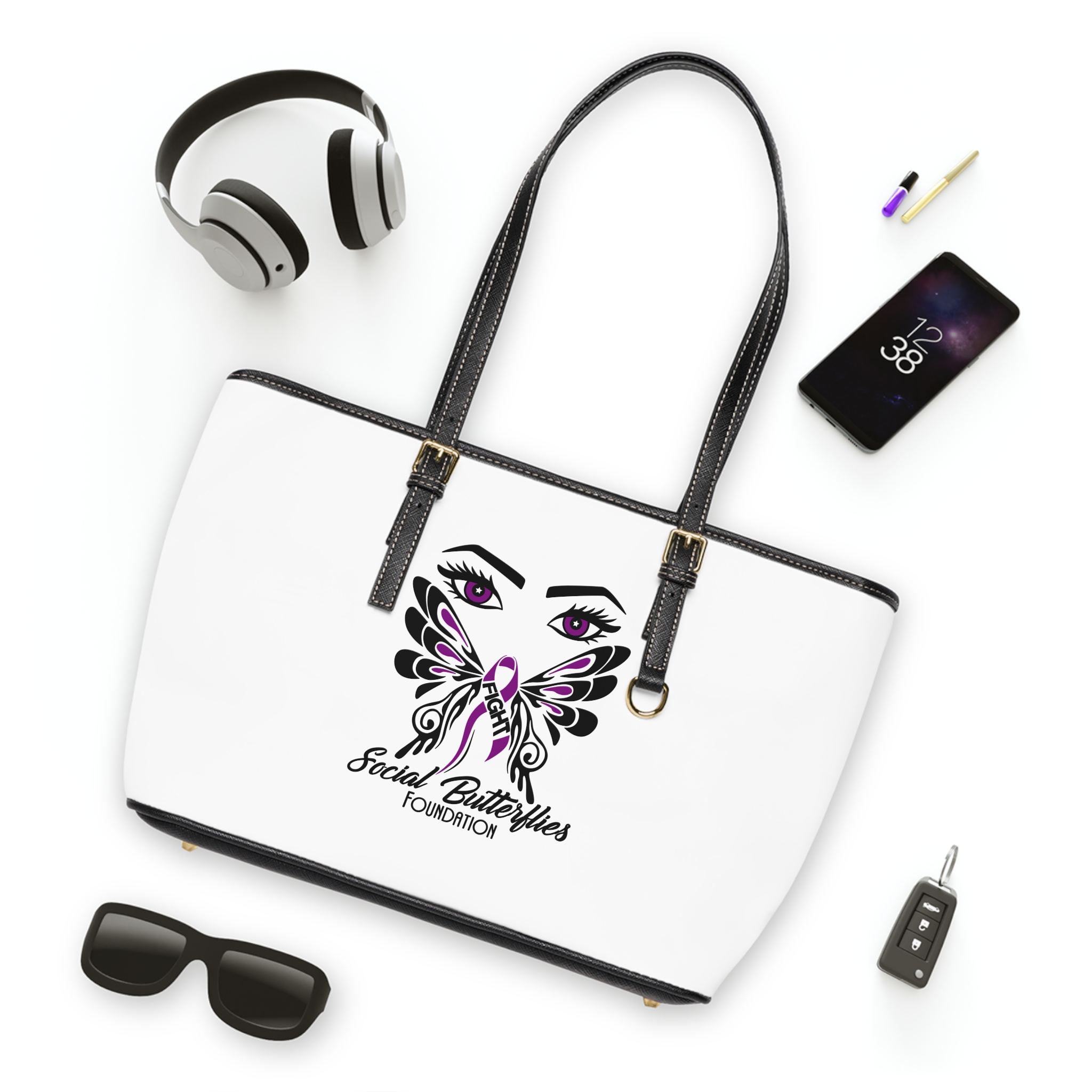 SBF Premium Vegan Leather Shoulder Bag - Image 3