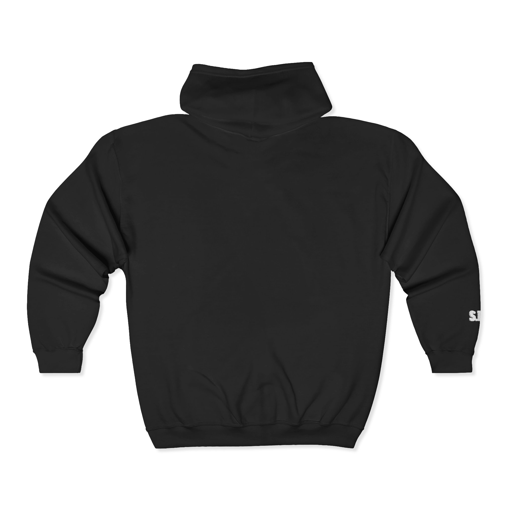 More Than a Conqueror Unisex Full-Zip Hoodie - White Stitch - Image 6