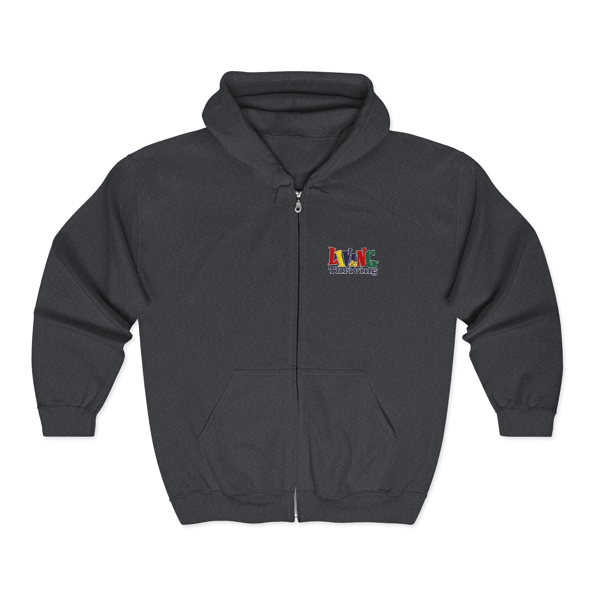Living & Thriving Unisex Full-Zip Hoodie - Image 41
