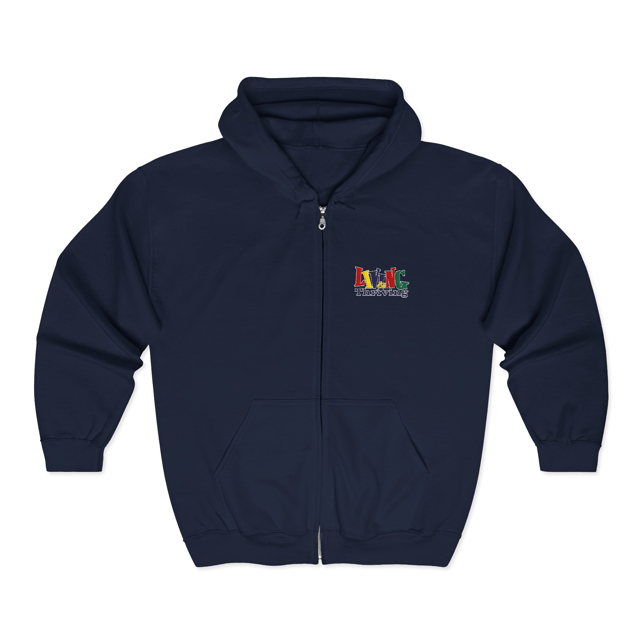 Living & Thriving Unisex Full-Zip Hoodie - Image 45