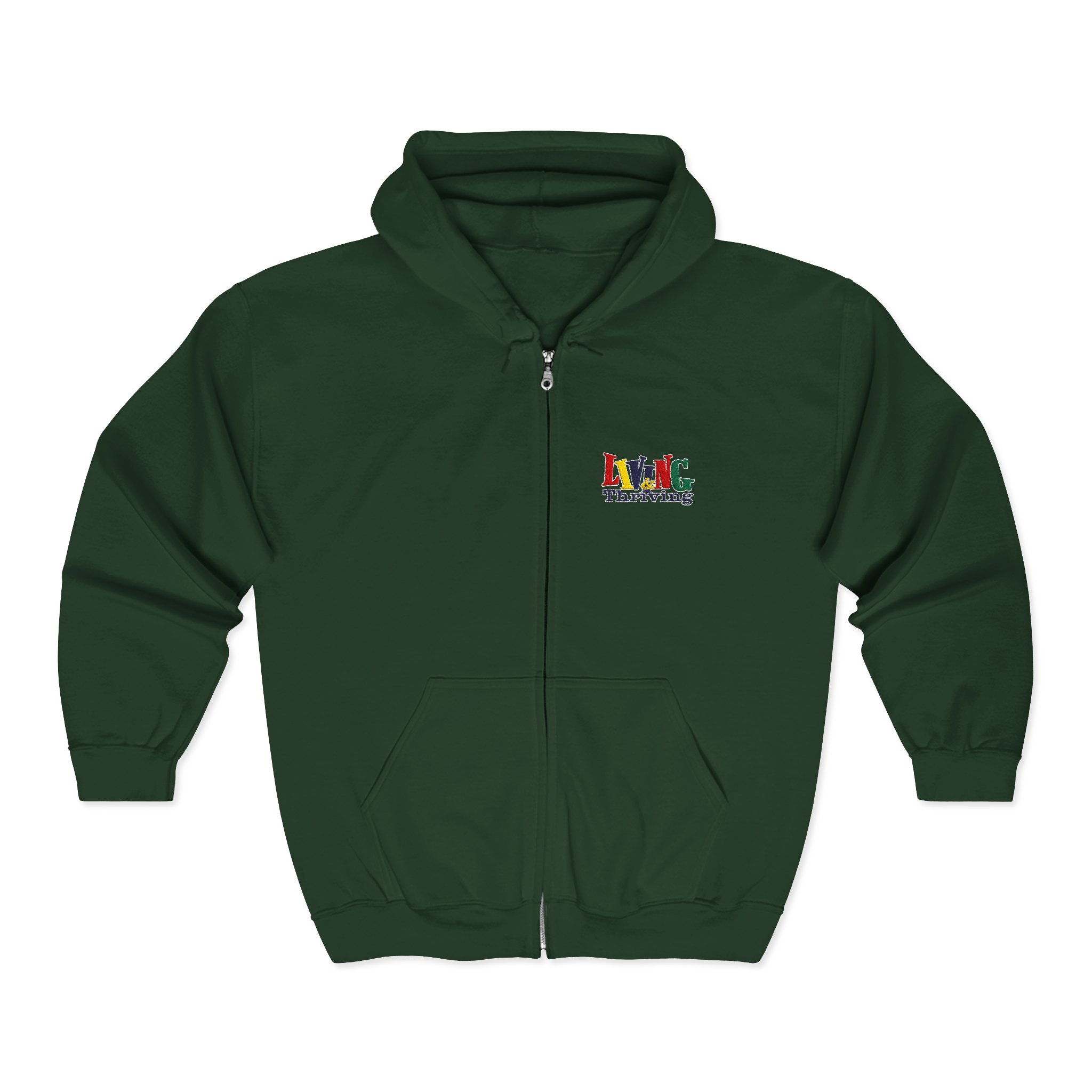Living & Thriving Unisex Full-Zip Hoodie - Image 25