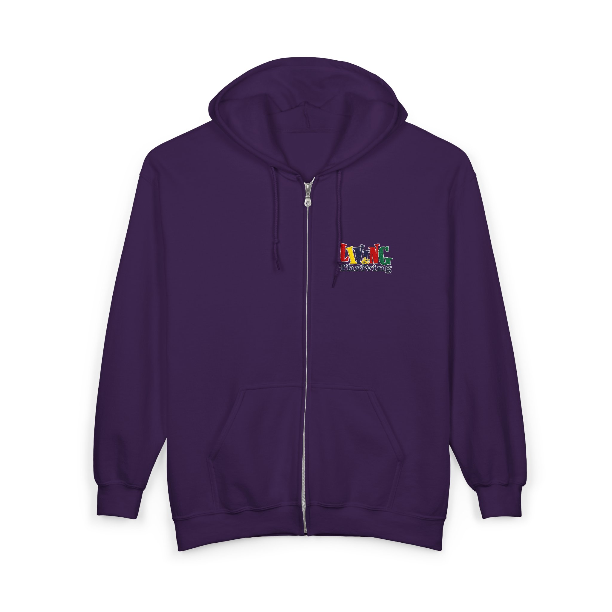 Living & Thriving Unisex Full-Zip Hoodie - Image 3