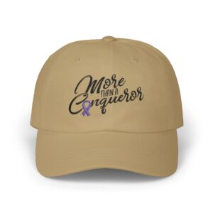 More Than a Conqueror Embroidered Dad Cap