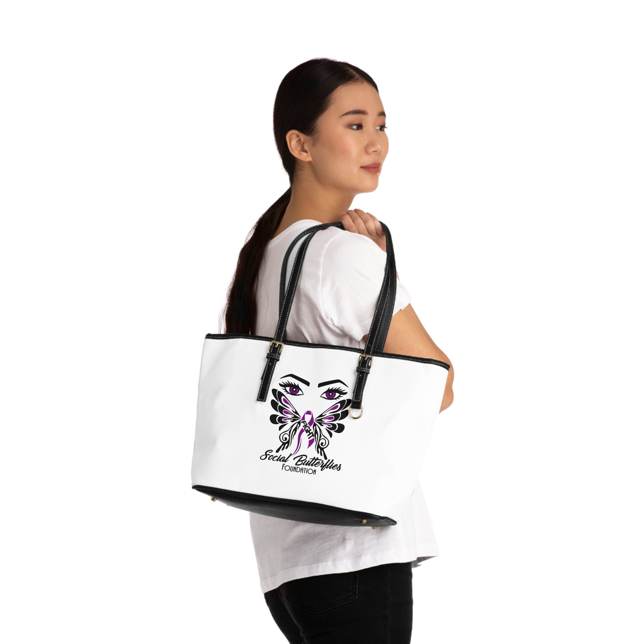 SBF Premium Vegan Leather Shoulder Bag - Image 4
