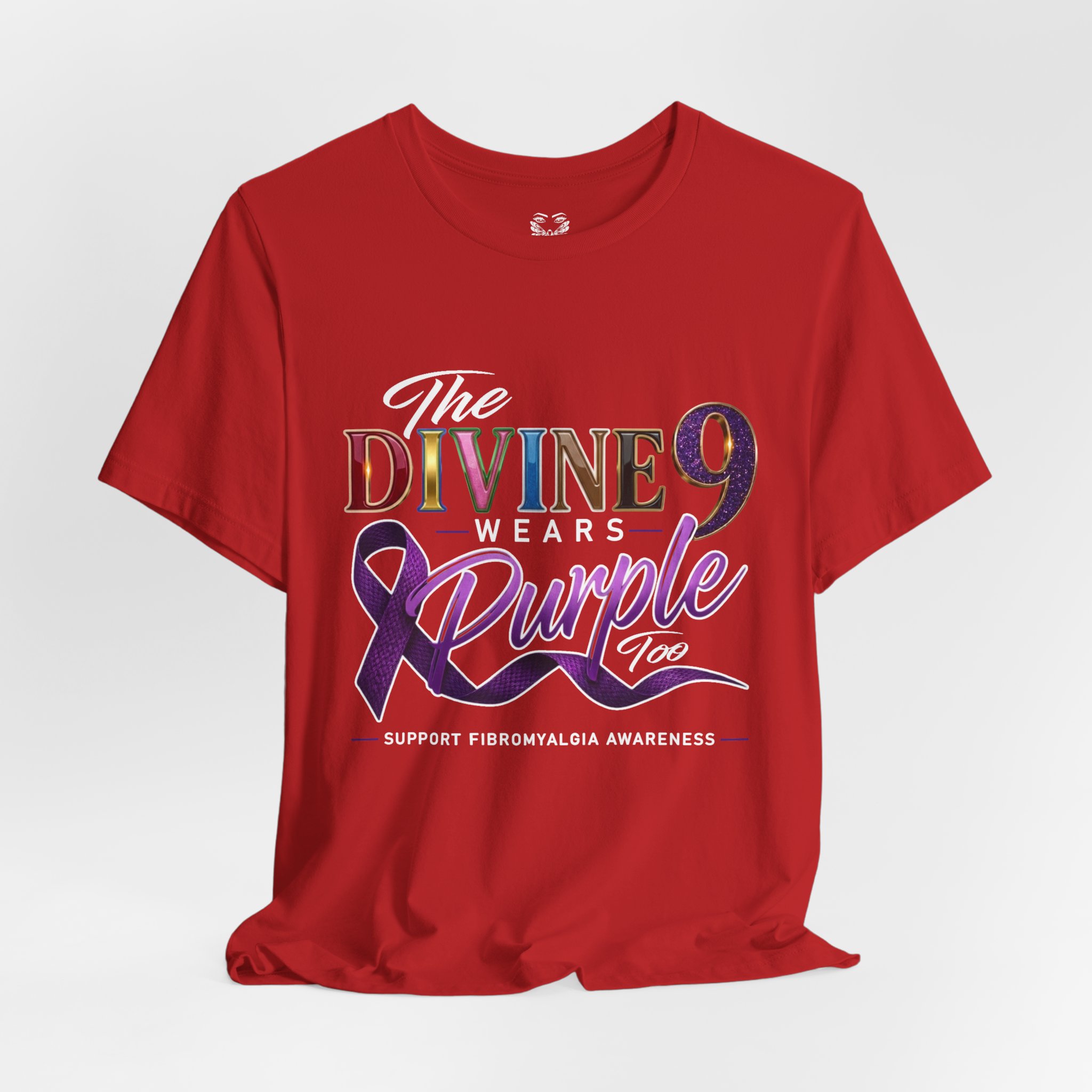 The Divine 9 Wears Purple Too Fibromyalgia Awareness Tee - Image 31
