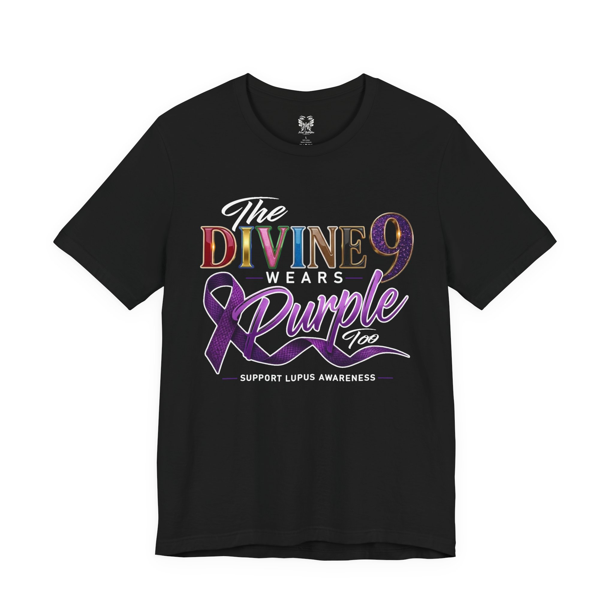 The Divine 9 Wears Purple Too for Lupus Awareness Tee - Image 9