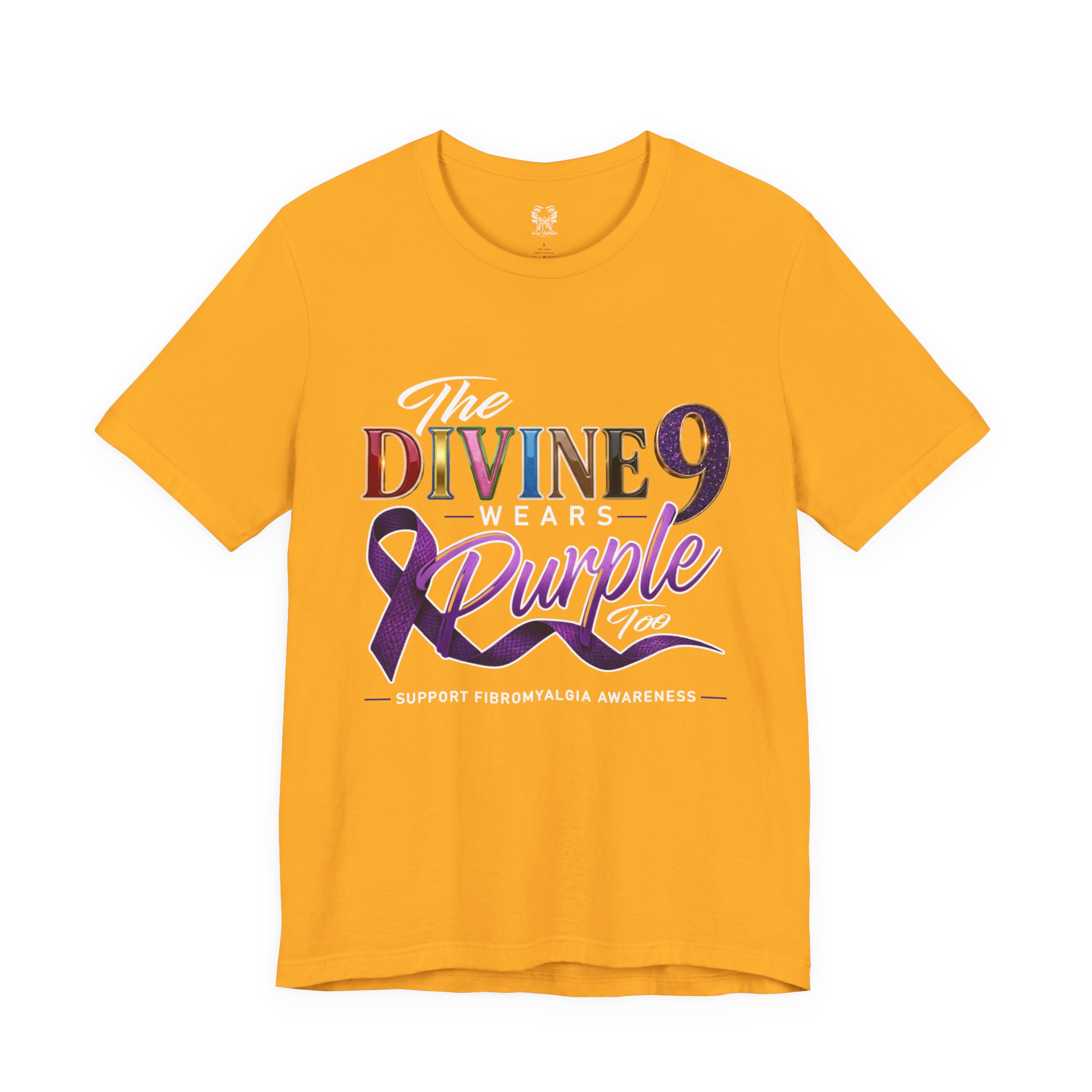 The Divine 9 Wears Purple Too Fibromyalgia Awareness Tee - Image 16