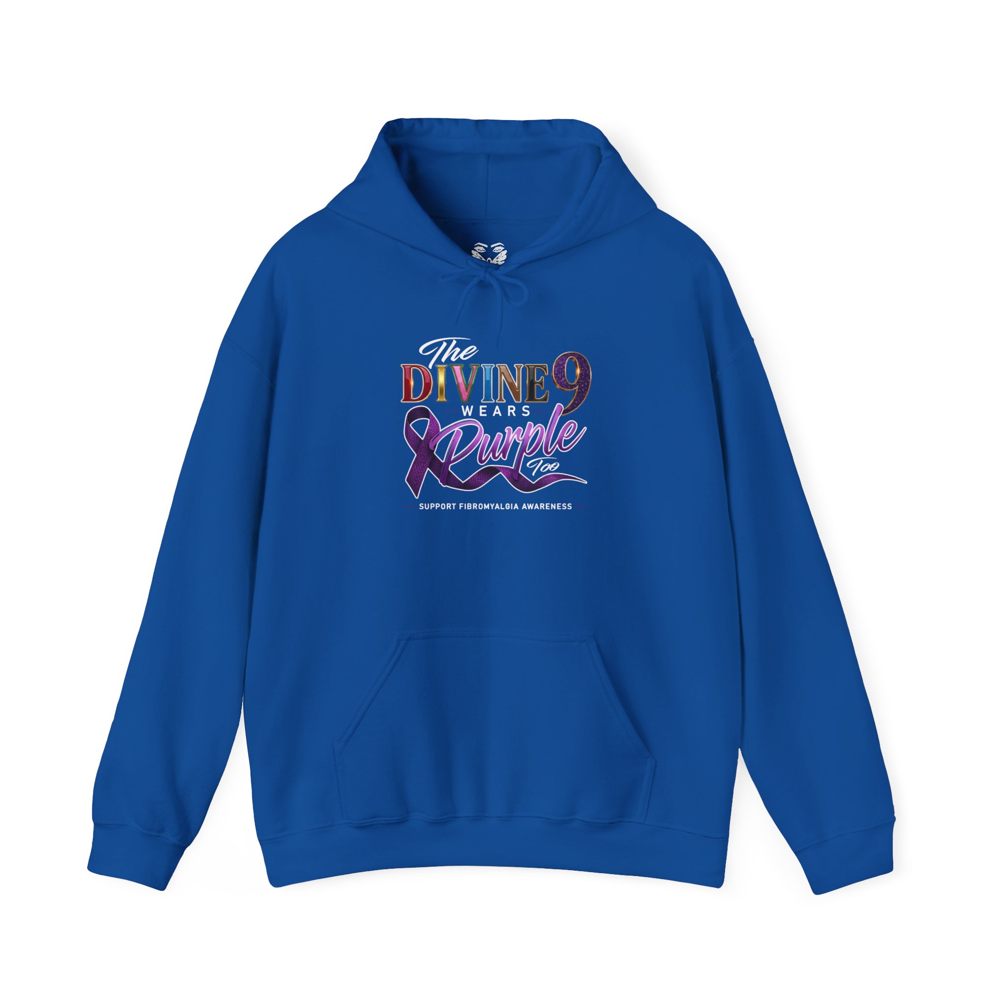 The Divine 9 Wears Purple Too for Fibromyalgia Awareness Hoodie - Image 21