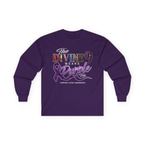 The Divine 9 Wears Purple Too for Lupus Awareness Long Sleeve Tee